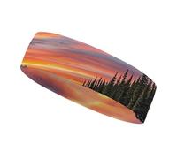 Sunset Reflection - Fascia per capelli per donne e uomini, adatta a tutte le dimensioni della testa, ultra assorbente e antiscivolo, per corsa, yoga, palestra