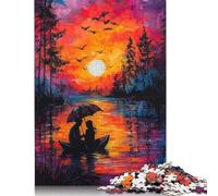 Sunset Romance Jigsaw Puzzle Impossibili 1000 Pezzi Decorazione Per La Casa. Giochi Rilassamento E Intelligence Per Adulti E Ragazzi Da 14 Anni 500pcs (52x38cm)