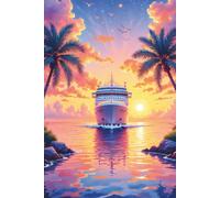 Sunset Sail Cruise Journal: 7-Day Cruise Vacation Planner, Daily Travel Log & Memory Book