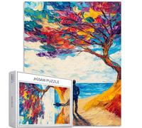 Sunset Sea Barca a vela 1000 pezzi puzzle per adulti sfondo astratto arte puzzle impegnativo giochi di attività familiari colorato fai da te puzzle per la decorazione della casa regali 50 x 68 cm