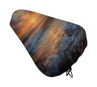 Sunset Seascape Bike Seat Rain Cover Impermeabile Antipolvere Bici Sella Cuscino Morbido Sedile Della Bicicletta Con Coulisse per Uomo Donna