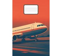 Sunset Skyline Aviation Notebook: Graphic Duotone Airliner Cover, 120 Lined Pages, 6x9 Inches - Modern Journal for Aviation Lovers
