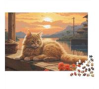 Sunset Skyline Vista Puzzle 1000 Pezzi Regalo Perfetto, Silhouette della città al tramonto, Puzzle Decompressivo Educativo, Intrattenimento Creativo, Decorazione