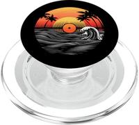 Sunset Surf Vinile record musica oceano palma vacanza spiaggia PopSockets PopGrip per MagSafe