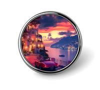 Sunset View Costiera Amalfitana Italia rotonda distintivo carino spilla spille bottoni distintivi per zaini, giacche, cappelli decorazione
