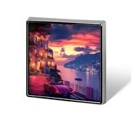 Sunset View Costiera Amalfitana Italia Square Badge carino spilla spille spille bottoni badge per zaino giacche cappelli decorazione