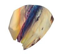 Sunset View On The Beach Shore Print Printed Adult Knit Hat Soft Traspirante All Over Print Beanie per l'uso quotidiano, doppio strato caldo, unisex, adatto per attività all'aperto, nero