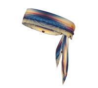 Sunset View On The Beach Shore Sport Head Tie Regolabile Elegante Traspirante Corsa Allenamento Palestra Ciclismo Tennis Basket