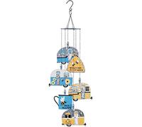 Sunset Vista Designs 93648 Glamping Bees-22" x 6" x 6" Handcrafted Wind Chime, Retro Bee Camper