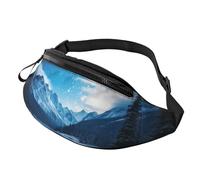 Sunset Windmill Marsupio per donne e uomini alla moda marsupio regolabile per allenamento corsa viaggi marsupio casual, Notte d'inverno stellata, Taglia unica