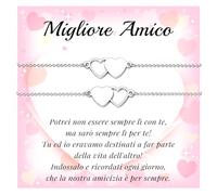 SUNSH 2 Pcs Bracciale Dell'amicizia, Bracciale Della Migliore Amica, Set Di Bracciali Dei Desideri, Bracciali Bff, Regalo a Distanza per Amiche/Femmine/Sorelle, Laurea/Festa/Compleanno