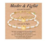 SUNSH Bracciale Mamma Figlia per Il Ritorno a Scuola, Regalo per Madre Figlio, Con Coppia Di Cuori