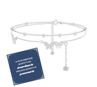 SUNSH Cavigliera Donna - Regali Di Ispirazione per Donne, Estate a Piedi Nudi Spiaggia Cavigliera, Figlia Sorelle Amico Moglie Bracciali Caviglia Regolabile Natale Compleanno Idee Regalo Donna