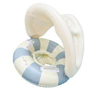 Sunshade Baby Swimming Float - Anello pieghevole per bambini con sedile e baldacchino di sicurezza e chiusura a baldacchino, per bambini Swim Trainer Ring | Retro Pool Float Toy for Garden Backyard