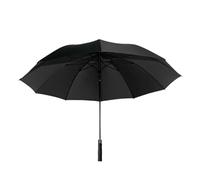 Sunshade Umbrella Ombrello automatico a manico lungo portatile a doppio strato Ten Bones, 180 cm, antivento, multicolore, grande, da viaggio, impermeabile, parasole per capsule(Black)