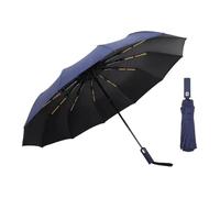 Sunshade Umbrella Ombrello completamente automatico Bone Black Glue da 12 pollici - Chiglia spessa, design pieghevole a tre pieghe resistente ai raggi for protezione e stile per capsule(Blue2)