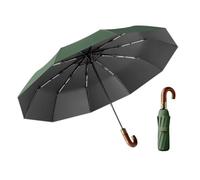 Sunshade Umbrella Ombrello pieghevole automatico, parasole for uomo e donna, in vinile spesso, resistente al vento, pioggia sole per capsule(WanGreen)