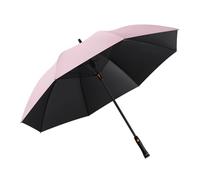 Sunshade Umbrella Ombrellone da spiaggia con grande ventaglio, parasole anti-UV, resistente al vento e all'acqua, manico lungo, protezione, ombrellone golf per capsule(Pink)