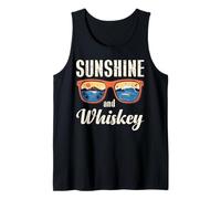 Sunshine And Whisky Vintage Retro Funny Beach Summer Design Canotta