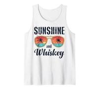 Sunshine And Whisky Vintage Retro Funny Beach Summer Design Canotta