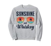 Sunshine And Whisky Vintage Retro Funny Beach Summer Design Felpa