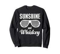Sunshine And Whisky Vintage Retro Funny Beach Summer Design Felpa