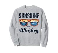 Sunshine And Whisky Vintage Retro Funny Beach Summer Design Felpa