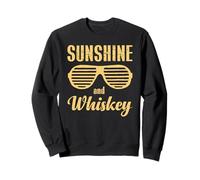 Sunshine And Whisky Vintage Retro Funny Beach Summer Design Felpa