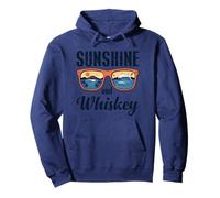 Sunshine And Whisky Vintage Retro Funny Beach Summer Design Felpa con Cappuccio