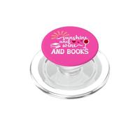 Sunshine and Wine and Books,Drink Wine Read Book Wine Theme PopSockets PopGrip per MagSafe