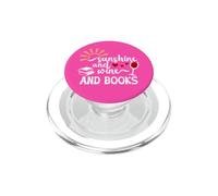 Sunshine and Wine & Books,I Drink Wine Read Books Wine Theme PopSockets PopGrip per MagSafe