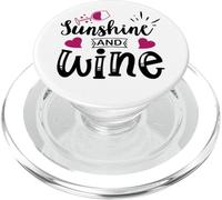 Sunshine and Wine Womens Funny Wine & Sunshine Wine Drinking PopSockets PopGrip per MagSafe