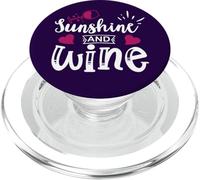 Sunshine and Wine Womens Funny Wine & Sunshine Wine Drinking PopSockets PopGrip per MagSafe