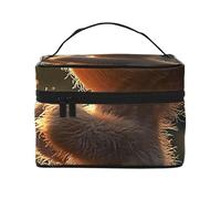 Sunshine - Beauty case da viaggio con farfalla e orso, organizer portatile per articoli da toeletta con scomparti con cerniera per spazzole, bottiglie e prodotti per la cura della pelle