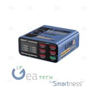 SUNSHINE CARICABATTERIE INTELLIGENTE SS-304Q USB FAST CHARGER 3.0 SHOST BLU