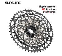 SUNSHINE Cassetta per bicicletta ultraleggera Ruota libera Materiale in acciaio al carbonio 9/10/11/12/13 velocità Struttura HG Pignone per mountain bike