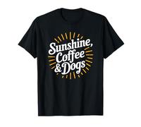 Sunshine Coffee Dogs Summer Dog Caffeine Lover Vacation Maglietta