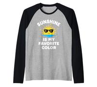 Sunshine è Il Mio Colore Preferito Vacanze estive in Stile Kawaii Maglia con Maniche Raglan