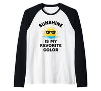 Sunshine è Il Mio Colore Preferito Vacanze estive in Stile Kawaii Maglia con Maniche Raglan