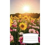 Sunshine & Flowers Journal - Cute 6x9 Floral Notebook for Women | Aesthetic Lined Softcover | Pretty Daily Writing Gift, Inspirational Boho Chic Stationery, 100 Pages: Size 6x9, 100 pgs front/back
