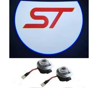 Sunshine Fly, 2 luci LED laterali sotto specchio Ghost proiettore luce logo luce di benvenuto auto di ricambio accessorio lente in vetro bianco (For fo-cus 2018-)