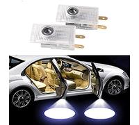 Sunshine Fly, 2 luci LED laterali sotto specchio Ghost proiettore luce logo luce di benvenuto auto di ricambio accessorio lente in vetro bianco (For W210)