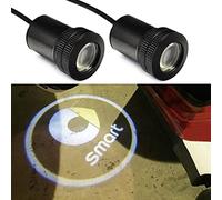 Sunshine Fly, 2 luci LED laterali sotto specchio Ghost proiettore luce logo luce di benvenuto auto di ricambio accessorio lente in vetro bianco (For smart)