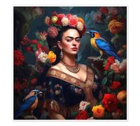 Sunshine Frida Kahlo Poster di Mark Ashkenazi 100 x 100 cm Colorato Quadri Decorazione per pareti