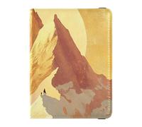 Sunshine Golden Mountain Art Porta passaporto in pelle per uomini di viaggio per viaggi Documenti Organizzatore Protector Copertura del passaporto per le donne Leggero, Arte Sunshine Golden Mountain