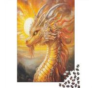 Sunshine Magic Drago, Animalei Puzzle Sostenibili Con Motivi Per Adulti Da Gioco in Legno Di Alta Qualità 38x26cm/1000pcs