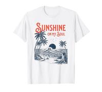 Sunshine on My Soul Retro Beach SummerTime Maglietta