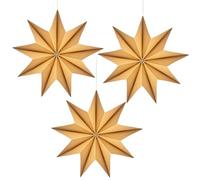 Sunshine smile 30 cm stella 3 pezzi carta colore legno natale 9 decorazioni a stella a punta