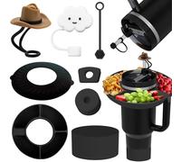 Sunshine smile 8 piatti da spuntino con coperchio per Stanley Cup 40oz, Stanley Cup, accessori Stanley Cup, custodia in silicone per Stanley Cup, snack per accessori Stanley Cup