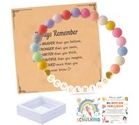 Sunshine smile Braccialetti per Ragazze, Bracciali Colorati Bambini, Biglietto di Auguri, Regalo Decorazione per L'inizio Della Scuola, Gadget Regalini Fine Festa Compleanno Studenti Fine Anno Natale
